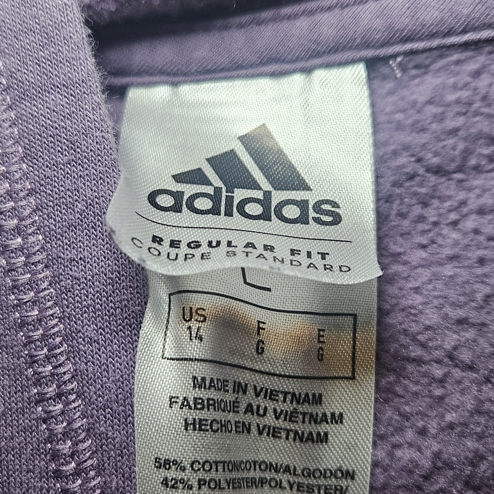 Adidas Purple Hoodie with Logo - Picture 2 of 4